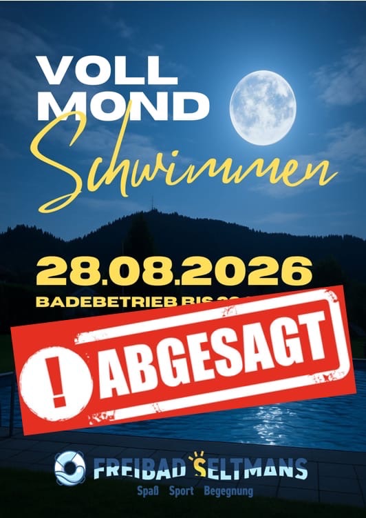 Vollmond Schwimmen **abgesagt**